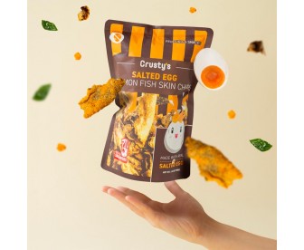 Crusty's 三文鱼鱼皮 咸蛋黄味 100克(保质期:2022.10) Crusty's 三文鱼鱼皮 咸蛋黄味 100克(保质期:2022.10)